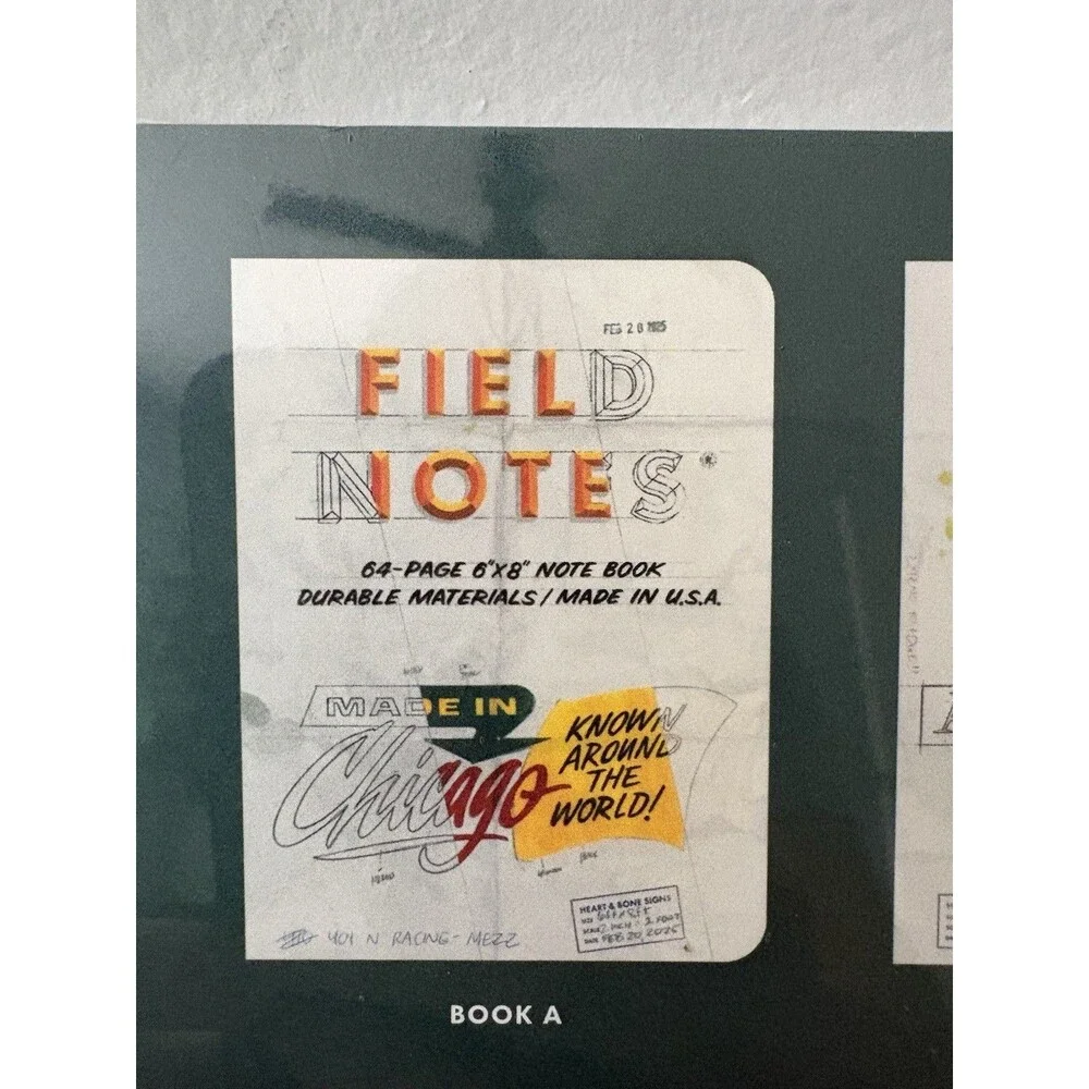 Field Notes 64 Page 6x8 Note Book Durable Materials USA Chicago 2 Pack New!
